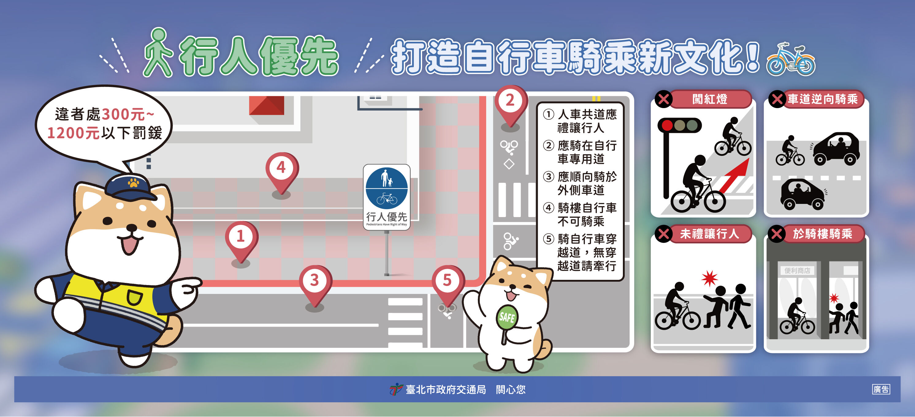 自行車騎乘新文化宣傳圖